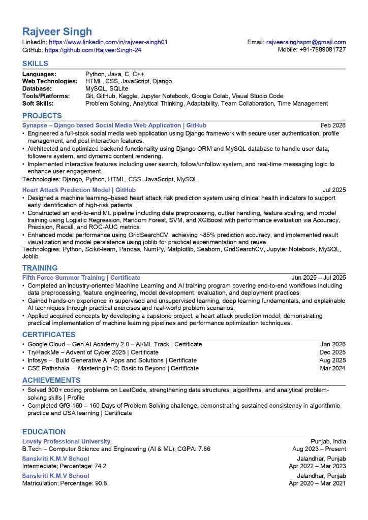 Resume Preview