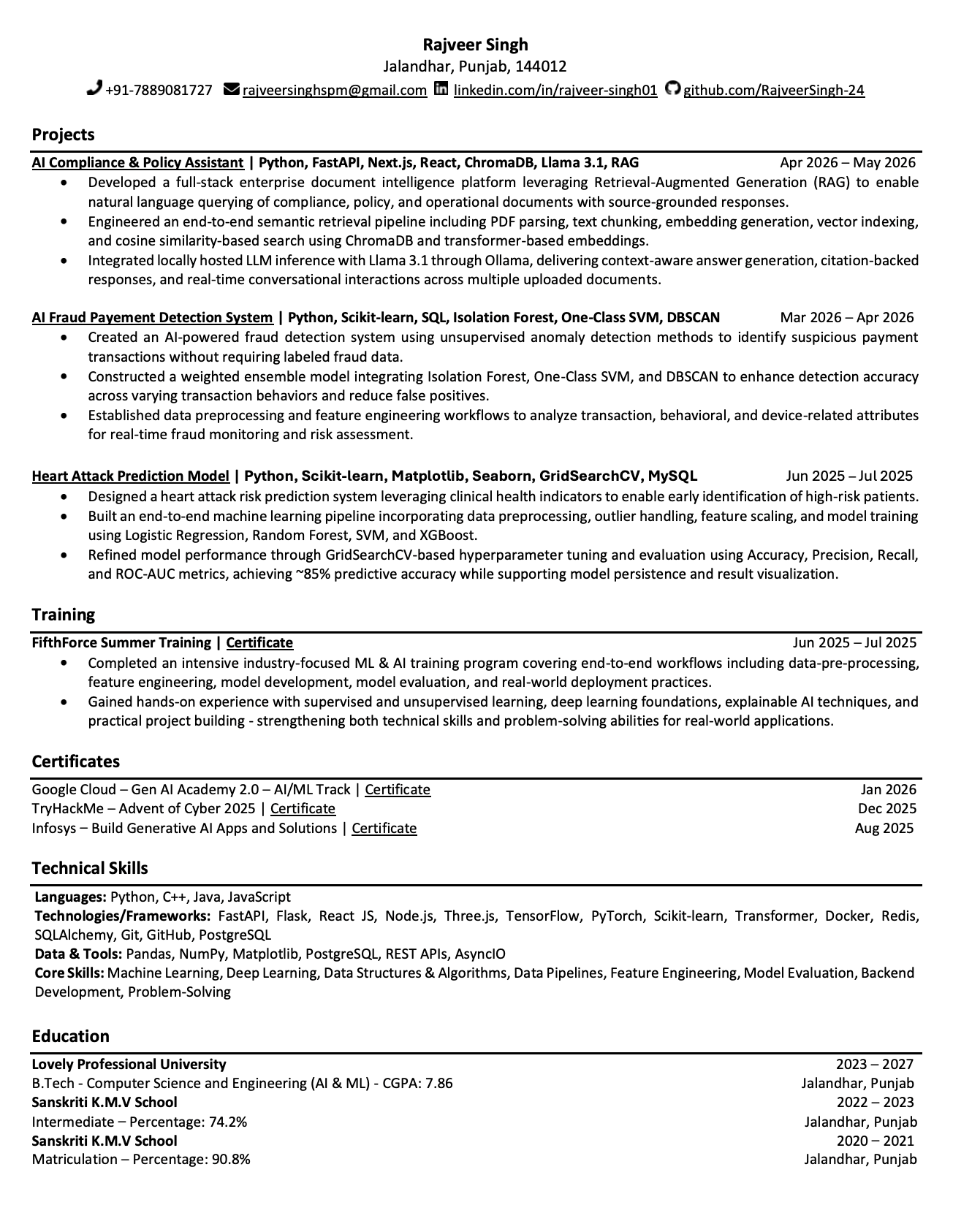 Resume Preview
